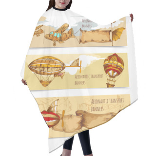 Personality  Aeronautic Transport Banners Hair Cutting Cape