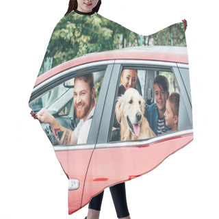 Personality  Family Travelling By Car Hair Cutting Cape