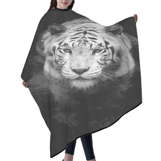 Personality  White Tiger Hair Cutting Cape