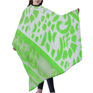Personality  Silk Cloth, Green Cloth. Shades Of Delicate Exquisite Flowers On A White Background, Photo Of Paisley Print. Texture, Pattern, Collection Hair Cutting Cape
