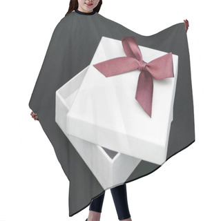 Personality  White Gift With Purple Ribbon Hair Cutting Cape