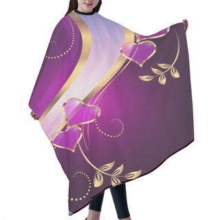 Personality  Card With Decorative Hearts Hair Cutting Cape