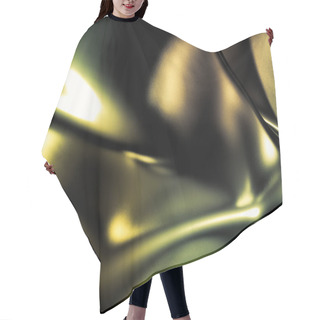 Personality  Beautiful Yellow-green Background With Pleats, Curls And Splashe Hair Cutting Cape