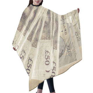 Personality  Vintage GBP Pound Notes Hair Cutting Cape