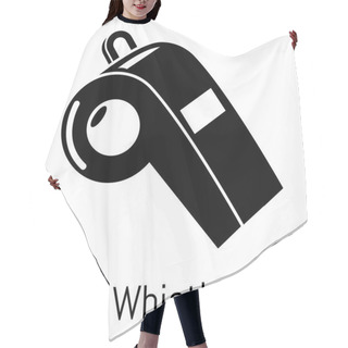 Personality  Whistle Icon, Simple Black Style Hair Cutting Cape