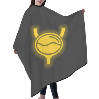 Personality  Bladder Yellow Glowing Neon Icon Hair Cutting Cape