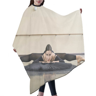 Personality  Ballerina Posing In Dance Hall Hair Cutting Cape
