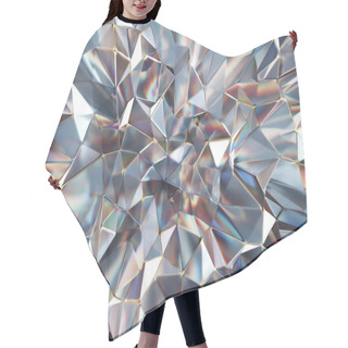 Personality  Luxury Abstract Realistic Crystals Texture With Prism Spectrum Caustic Reflection Close Up Background 3D Rendering Hair Cutting Cape