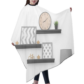 Personality  Shelves With Home Decor Hair Cutting Cape