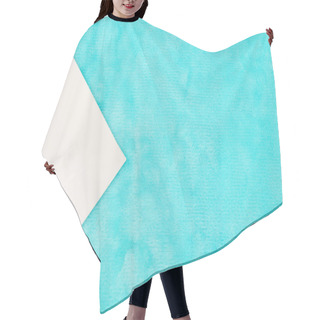 Personality  White And Teal Plush Material Background With Copy Space For Message Hair Cutting Cape