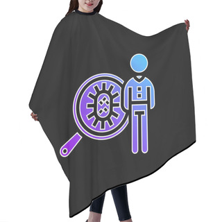 Personality  Bacteria Blue Gradient Vector Icon Hair Cutting Cape