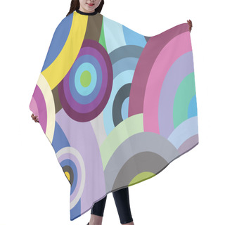 Personality  Multicolored Circles Hair Cutting Cape