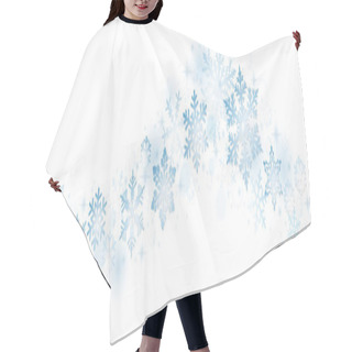 Personality  Swirl Of Blue Snowflakes Hair Cutting Cape