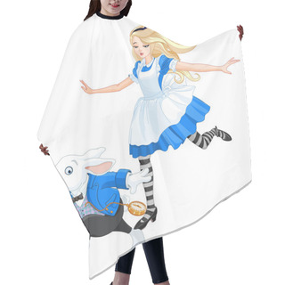 Personality  Alice Chasing Rabbit Hair Cutting Cape