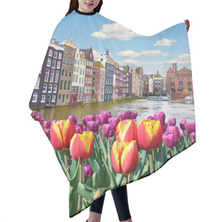 Personality  Beautiful Landscape Of Tulips On The Background Of The Channel A Hair Cutting Cape