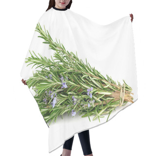 Personality  Rosemary Isolated On White Hair Cutting Cape