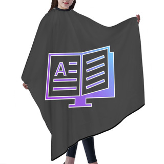 Personality  Book Blue Gradient Vector Icon Hair Cutting Cape