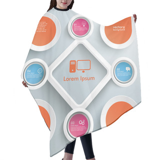 Personality  4 Circles Big Rhombus Startup Colored Infographic Hair Cutting Cape