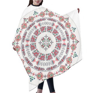 Personality  Traditional Bulgarian Embroidery Design Element Over White Background Hair Cutting Cape