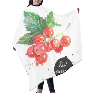 Personality  Watercolor Painting Red Currants Hair Cutting Cape