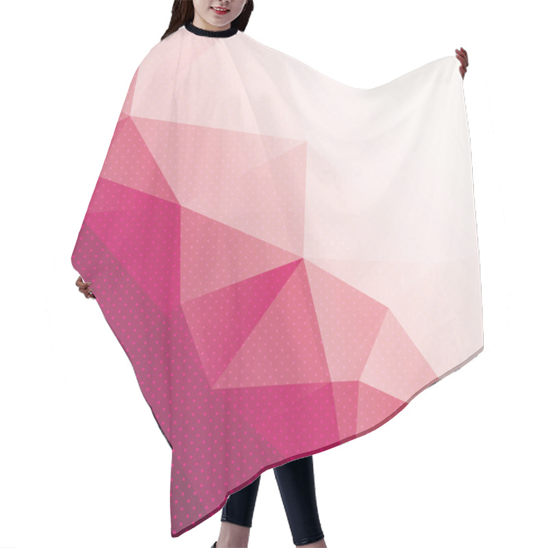 Personality  Abstract Pink Triangle Background With Dots Hair Cutting Cape