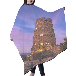 Personality  Grand Canyon Desert View Watchtower At Dusk Hair Cutting Cape