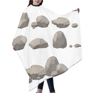 Personality  Rocks And Stones. Rocks And Stones Single Or Piled For Damage And Rubble For Game Art Architecture Design Hair Cutting Cape