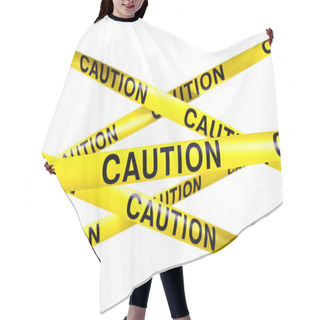 Personality  Caution Tape Hair Cutting Cape