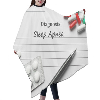 Personality  Sleep Apnea On The Diagnosis List, Medical Concept Hair Cutting Cape