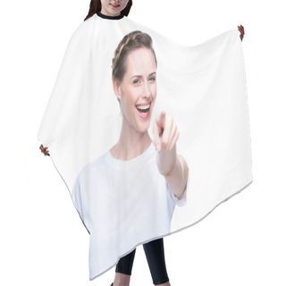 Personality  Woman Pointing At You Hair Cutting Cape