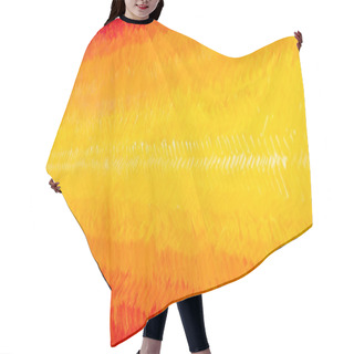 Personality  A Beautiful Smooth Transition From Red To Yellow And Back. Gdaddientny Background With Visible Brush Strokes. Brush Strokes Form Herringbone Pattern. Joyful Bright Multicolored Backdrop. Hair Cutting Cape