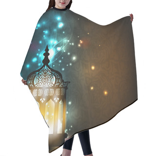 Personality  Intricate Arabic Lamp With Lights On Shiny Background. EPS 10. Hair Cutting Cape