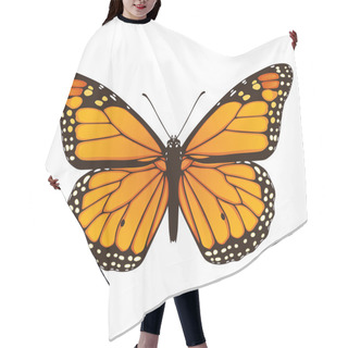 Personality  Monarch Butterfly. Hand Drawn Vector Illustration Hair Cutting Cape