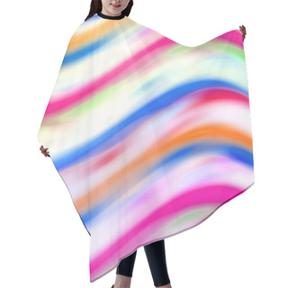 Personality  Digital Abstract Modern Wavy Pattern Design In Vivid Multicolored Tones Hair Cutting Cape