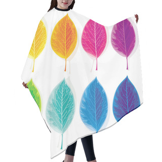 Personality  Set Of Colored Leaves Hair Cutting Cape