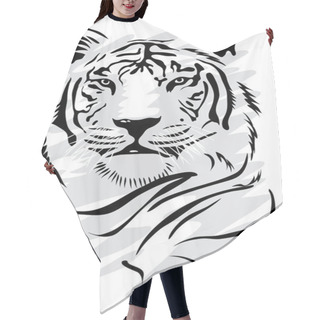 Personality  White Tiger Hair Cutting Cape