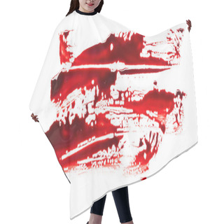 Personality  Blood Splatter Isolated On White Background Hair Cutting Cape
