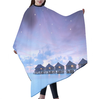 Personality  Starry Skies Over Water Villa Cottages Hair Cutting Cape