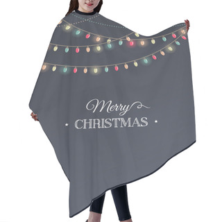 Personality  Vintage Christmas Design With Typography And Garlands Hair Cutting Cape