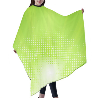 Personality  Eco Green Background With Sunburst Hair Cutting Cape