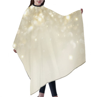 Personality  Golden Christmas Holiday Background With Blinking Stars Hair Cutting Cape