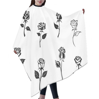 Personality  Rose Flowers Hair Cutting Cape