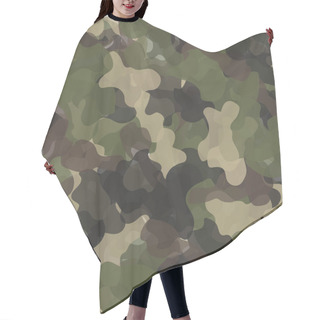 Personality  Camouflage Military Seamless Pattern Vector Hair Cutting Cape