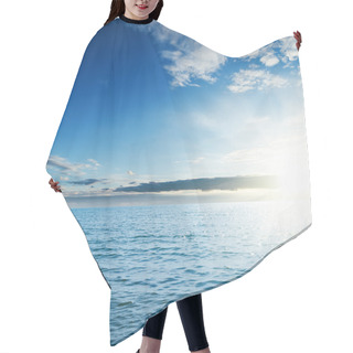 Personality  Sunset Over Blue Sea Hair Cutting Cape