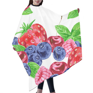 Personality  Seamless Pattern With Berries Hair Cutting Cape