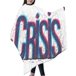 Personality  Crisis Word Vector, Creative Banner. Hair Cutting Cape