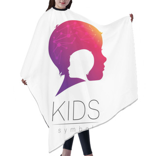 Personality  Kids Logo Design Vector Brand Identity Premade Logo Children School Logo Company Brand Sign Hair Cutting Cape