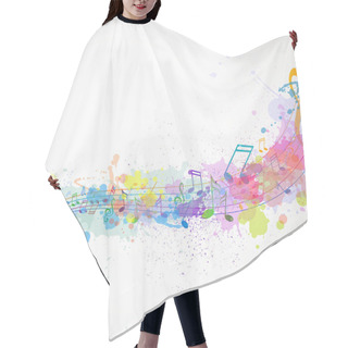 Personality  Colorful Music Design Hair Cutting Cape