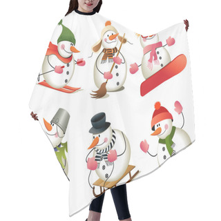 Personality  Cartoon Snowman Hair Cutting Cape