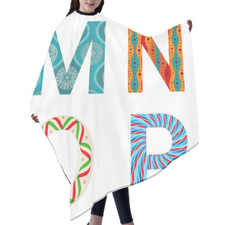 Personality  Set Of Colorful Patterned Letters Hair Cutting Cape